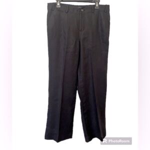 Ralph Lauren Sanderson black dress pants - pleats & lining, wide legs. Size 10
